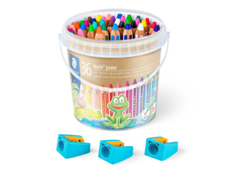 STAEDTLER Crayon de couleur Noris junior, seau de 36