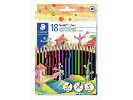 STAEDTLER Crayon de couleur Noris Colour, étui carton de 18