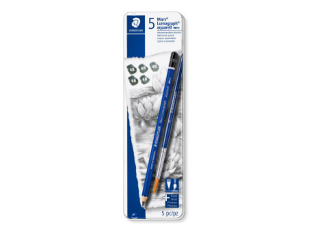 STAEDTLER Mars Crayon Lumograph aquarell, étui en métal de 6
