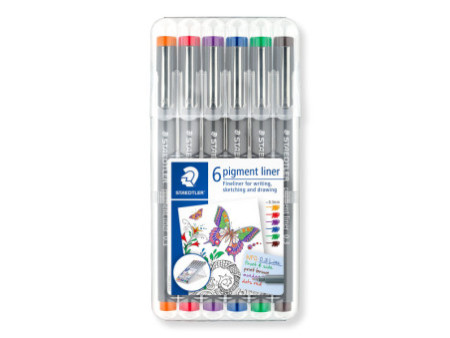 STAEDTLER Feutre à pigment, étui de 6