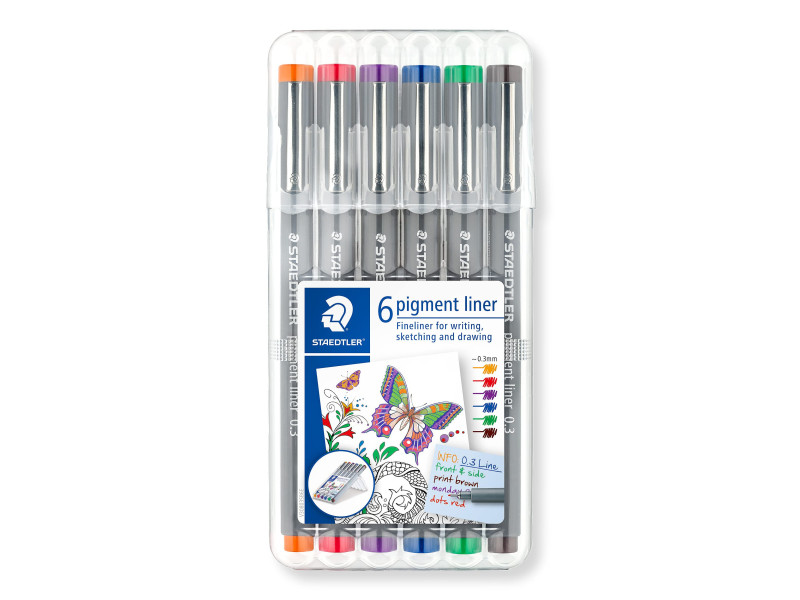 STAEDTLER Feutre à pigment, étui de 6
