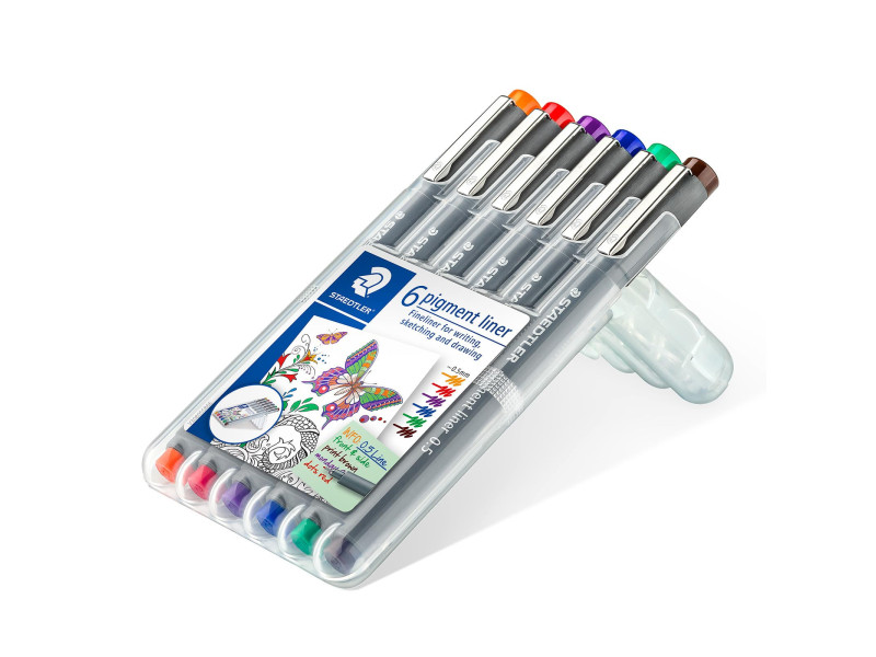 STAEDTLER Feutre à pigment, étui de 6,