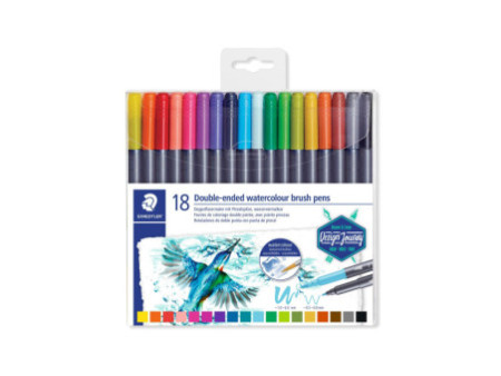 STAEDTLER Feutre double pointe Design Journey, étui de 18