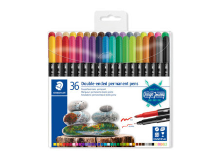 STAEDTLER Feutre double pointe permanent, étui de 36