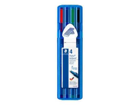 STAEDTLER Stylo à bille triplus ball 437 M, étui de 4