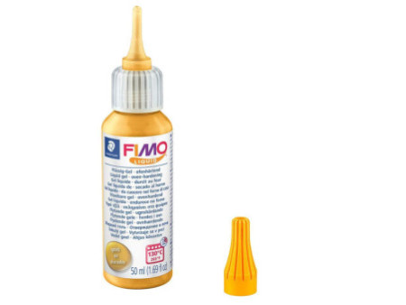 FIMO Gel liquide décoratif, durcit au four, 50 ml, or