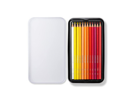 STAEDTLER Crayon de couleur hexagonal, étui en métal de 36