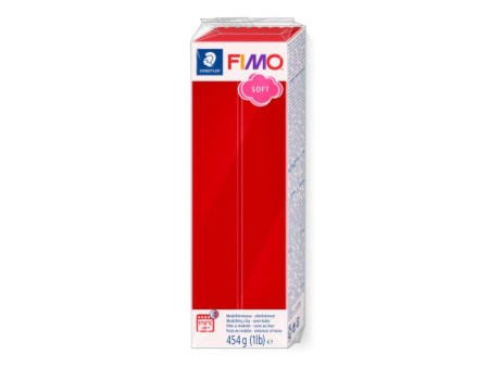FIMO SOFT Pâte à modeler, à cuire, 454 g, rouge Noël