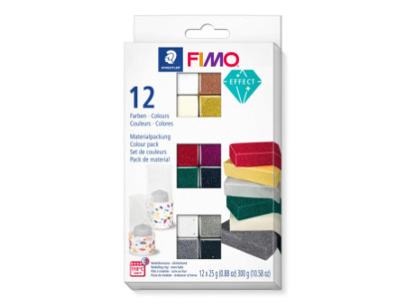 FIMO EFFECT Pâte à modeler, kit de 12