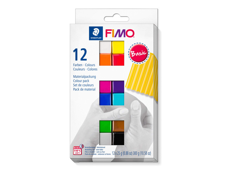 FIMO SOFT Kit de pâte à modeler 'Basic', kit de 12