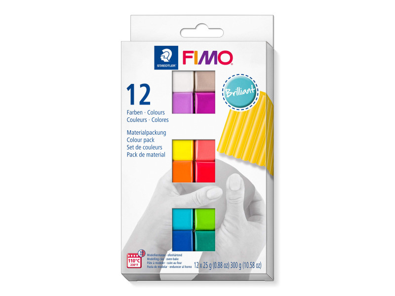 FIMO SOFT Kit de pâte à modeler 'Brilliant', set de 12