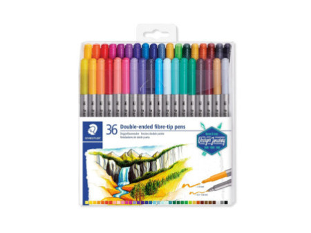 STAEDTLER Feutre double pointe Design Journey, étui de 36
