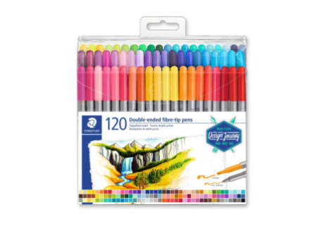 STAEDTLER Feutre double pointe Design Journey, étui de 120