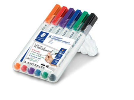 STAEDTLER Marqueurs pour tableau blanc Lumocolor, étui de 6
