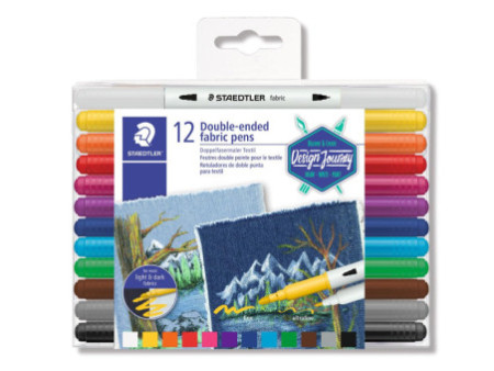 STAEDTLER Feutre double pointe textile, étui de 12