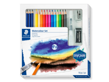 STAEDTLER Kit de dessin Watercolour Design Journey,18 pièces
