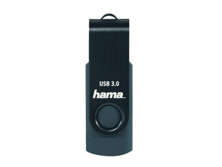 hama Clé USB 3.0 'Rotate', 256 GB, bleu pétrole