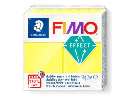 FIMO EFFECT Pâte à modeler, cuisson au four, jaune fluo