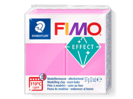 FIMO EFFECT Pâte à modeler, cuisson au four, rose fluo