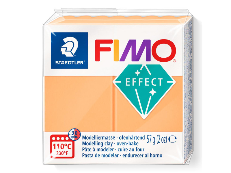 FIMO EFFECT Pâte à modeler, cuisson au four, orange fluo