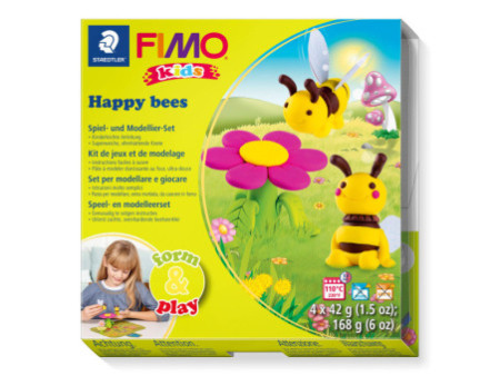 FIMO kids Kit de modelage Form & Play 'Happy bees', niveau 3