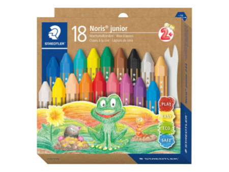 STAEDTLER Craie à la cire Noris junior, étui carton de 18