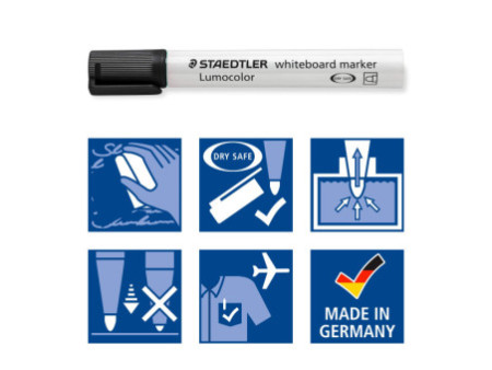 STAEDTLER Marqueur tableau blanc 351 Lumocolor, étui de 4