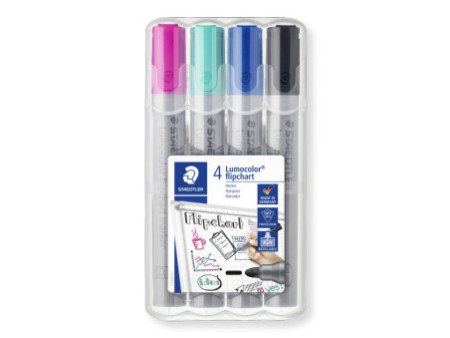 STAEDTLER Marqueur de conférence 356 Lumocolor, étui de 4