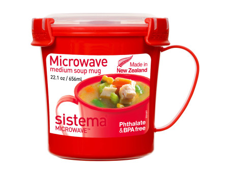 Sistema Boîte pour micro-ondes MEDIUM SOUP MUG, 650ml, rouge