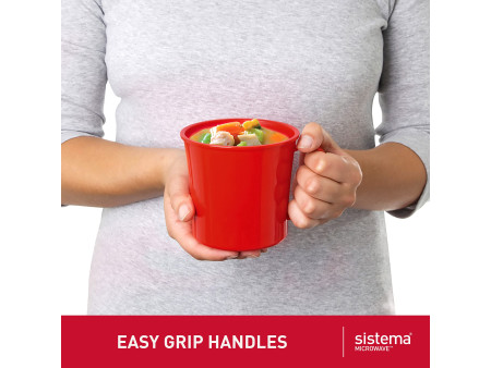Sistema Boîte pour micro-ondes MEDIUM SOUP MUG, 650ml, rouge