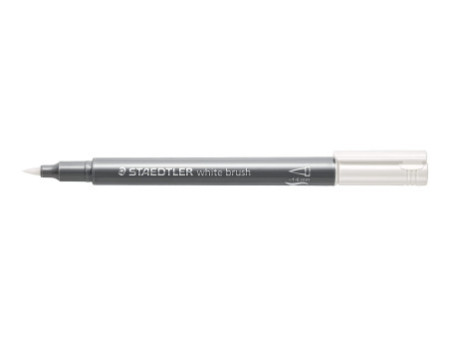 STAEDTLER Feutre pinceau métallisé, blanc