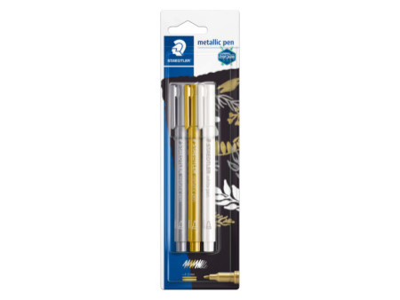 STAEDTLER Marqueur permanent métallisé, pointe ogive, par 3