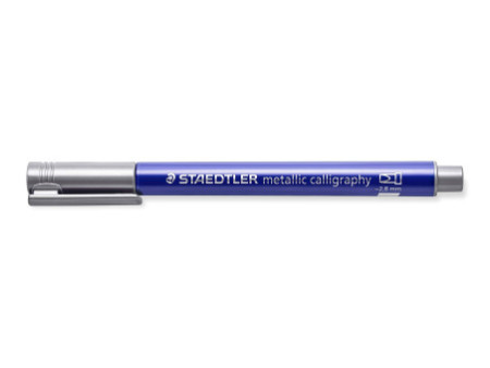 STAEDTLER Marqueur permanent metallic calligraphy, argent