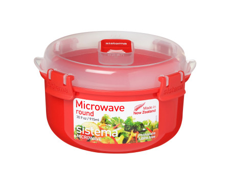 Sistema Boîte pour micro-ondes ROUND, 915 ml, rouge
