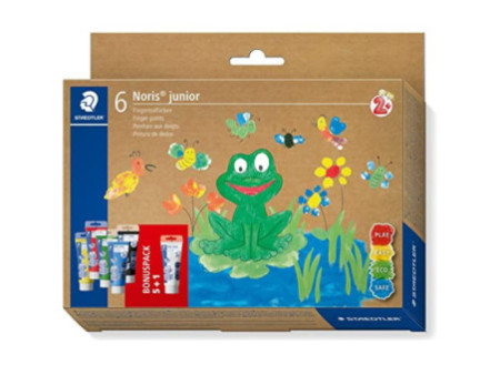 STAEDTLER Peinture aux doigts Noris junior, étui carton de 6