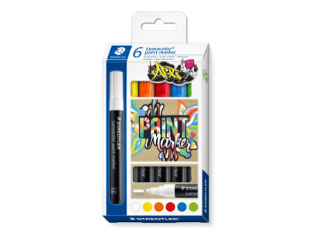 STAEDTLER Marqueur acrylique paint marker LUMOCOLOR, étui