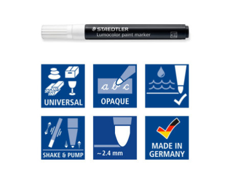 STAEDTLER Marqueur acrylique paint marker LUMOCOLOR, étui