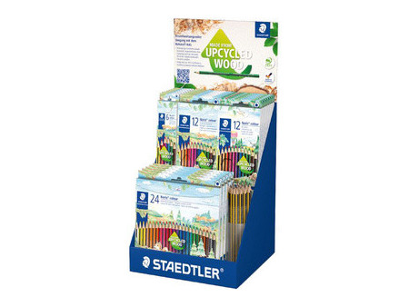 STAEDTLER Crayon de couleur, présentoir UPCYCLED WOOD