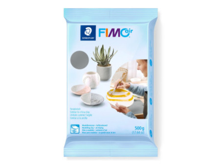 FIMO air Pâte à modeler durcissant à l'air, 500 g, gris