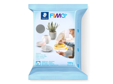 FIMO air Pâte à modeler durcissant à l'air, 1.000 g, gris