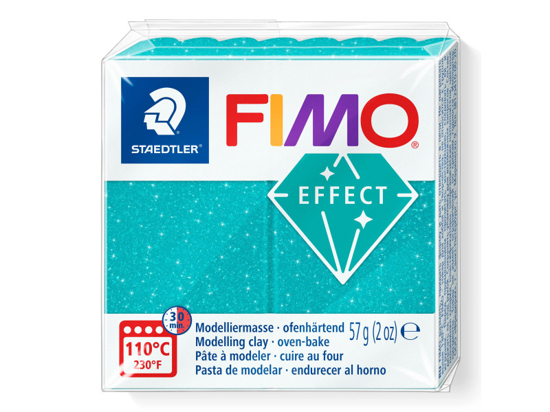 FIMO Pâte à modeler EFFECT, galaxy turquoise, 57 g