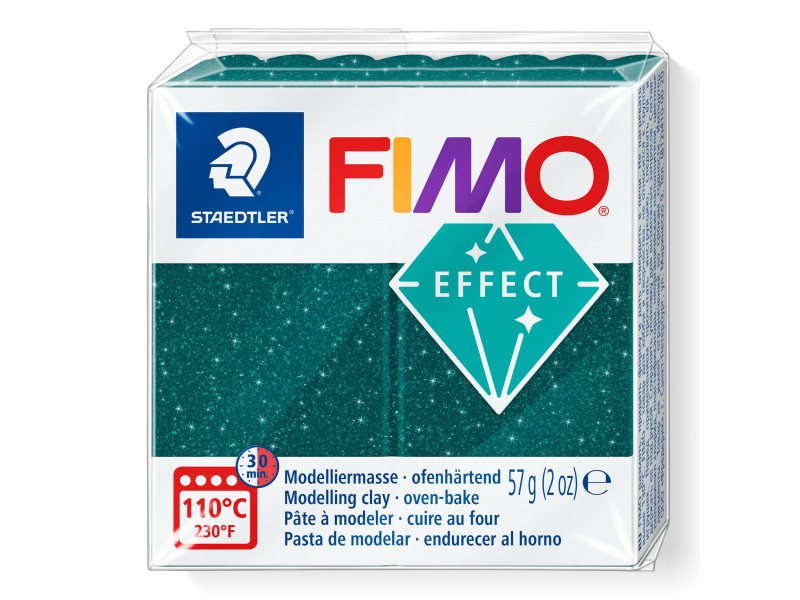 FIMO Pâte à modeler EFFECT, galaxy vert, 57 g