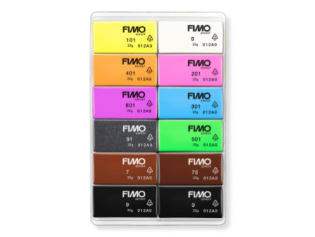 FIMO Set de pâte à modeler 'fluo', set de 12