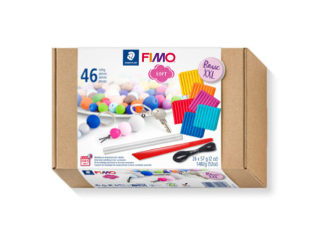 FIMO SOFT Kit de pâte à modeler 'Basic XXL', 46 pièces