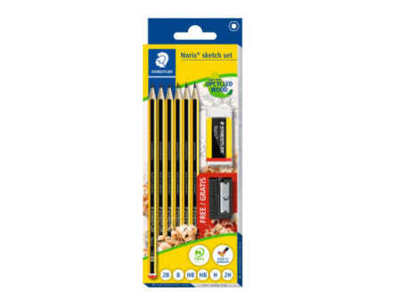 STAEDTLER Kit crayon Noris + gomme + taille-crayon GRATUIT