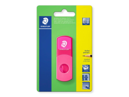 STAEDTLER Combi gomme - taille-crayon 511 SE, rose fluo