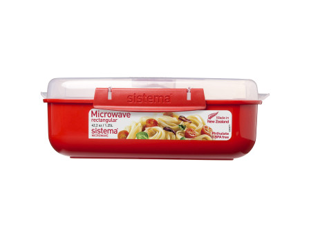 Sistema Boîte pour micro-ondes RECTANGULAR, 1,25 l, rouge