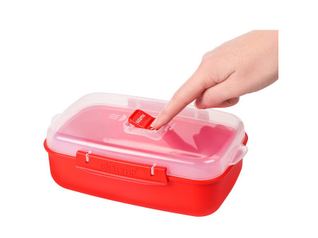 Sistema Boîte pour micro-ondes RECTANGULAR, 1,25 l, rouge