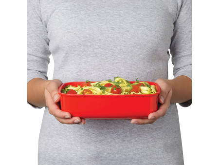 Sistema Boîte pour micro-ondes RECTANGULAR, 1,25 l, rouge