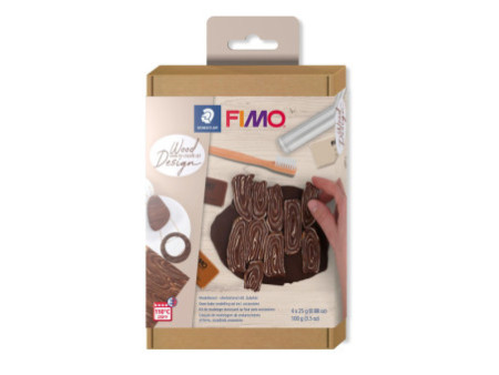 FIMO SOFT Kit de pâte à modeler Wood Design, à cuire au four